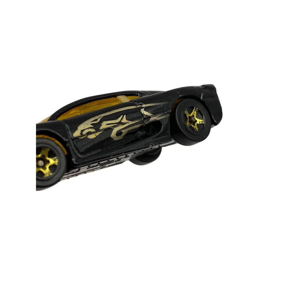VTG‎ Hot Wheels Jaguar XJ220 Black Gold Leaper Mainline Diecast Car Mattel 1992